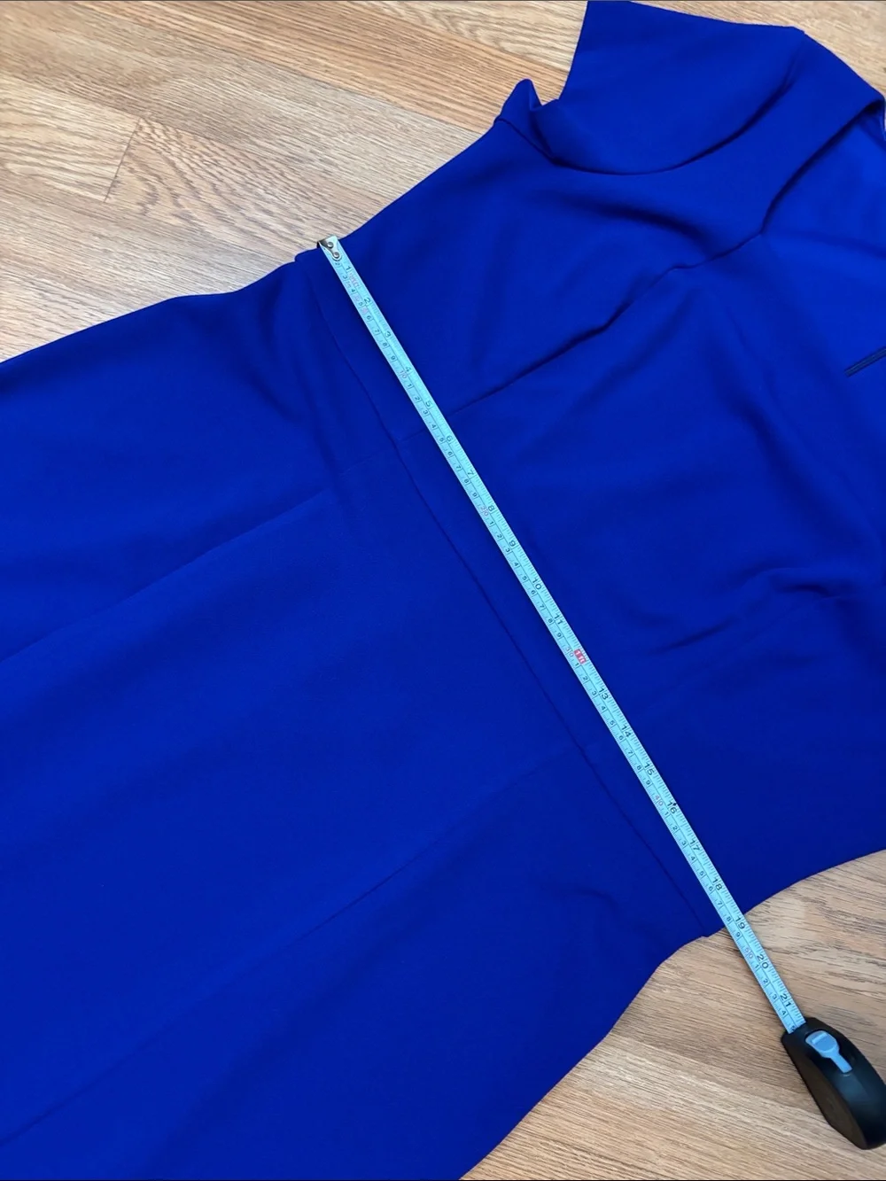 Connected Apparel Vibrant Royal Blue Square-Neck Midi Dress Size 16